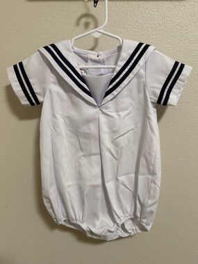 Shrimp & Grits Kids Toddler Sailor Romper